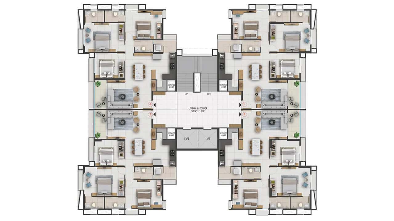 Adani Archway Floor plan 1