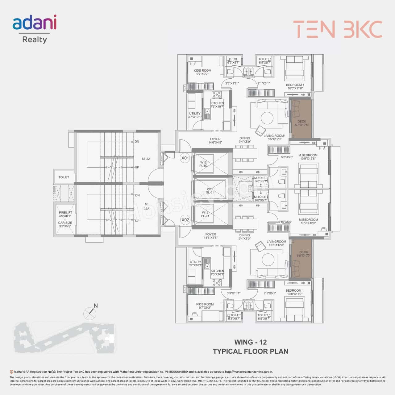 Adani Ten BKC Floor plan 12