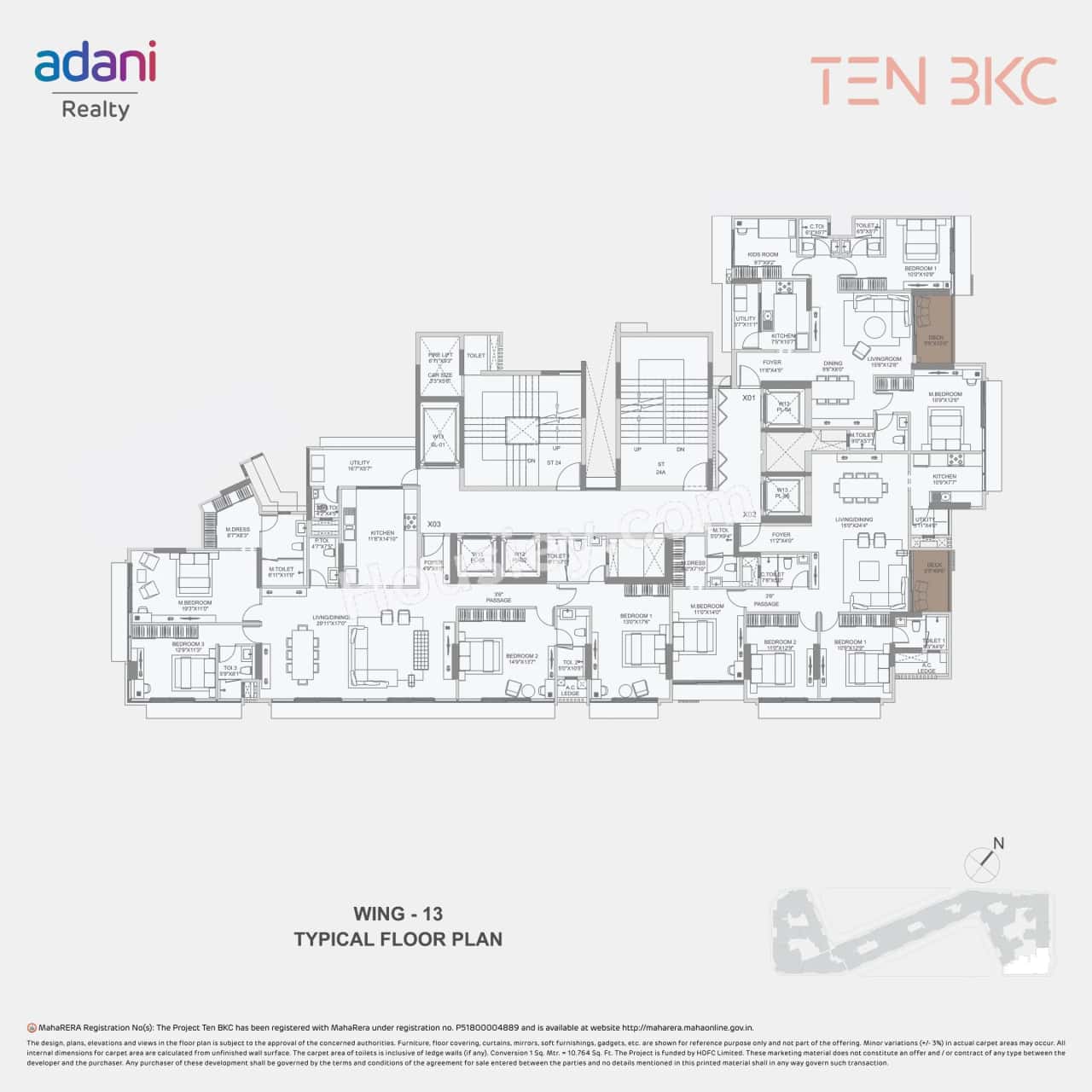 Adani Ten BKC Floor plan 13