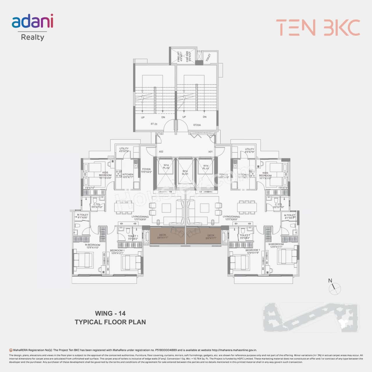 Adani Ten BKC Floor plan 14