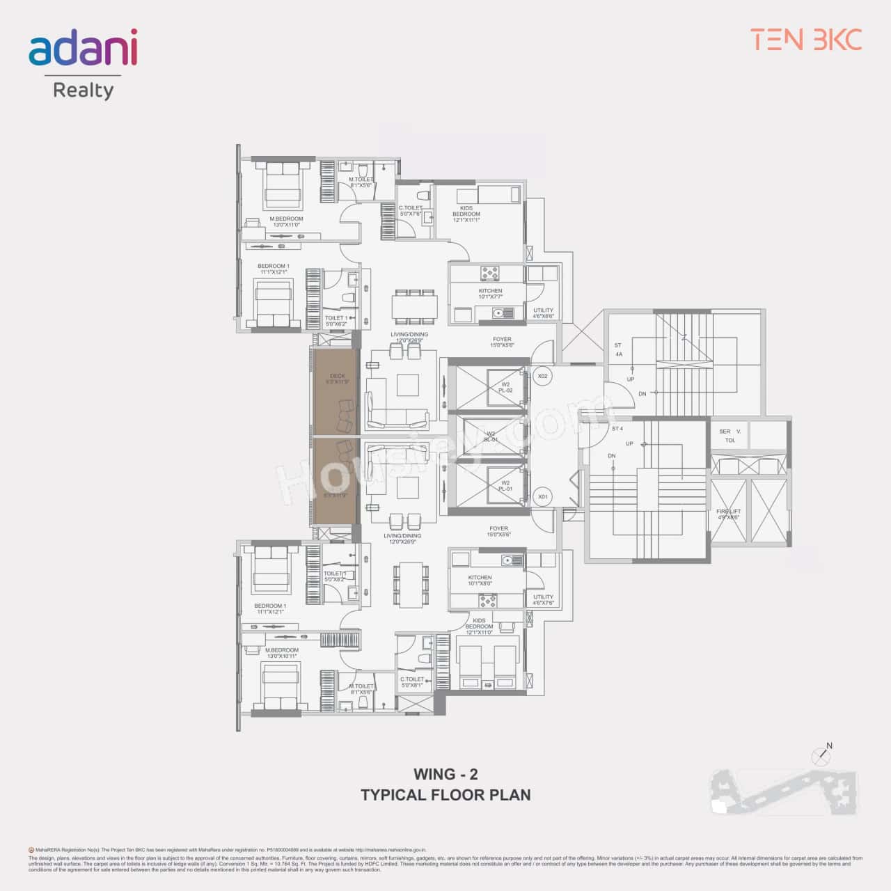 Adani Ten BKC Floor plan 1