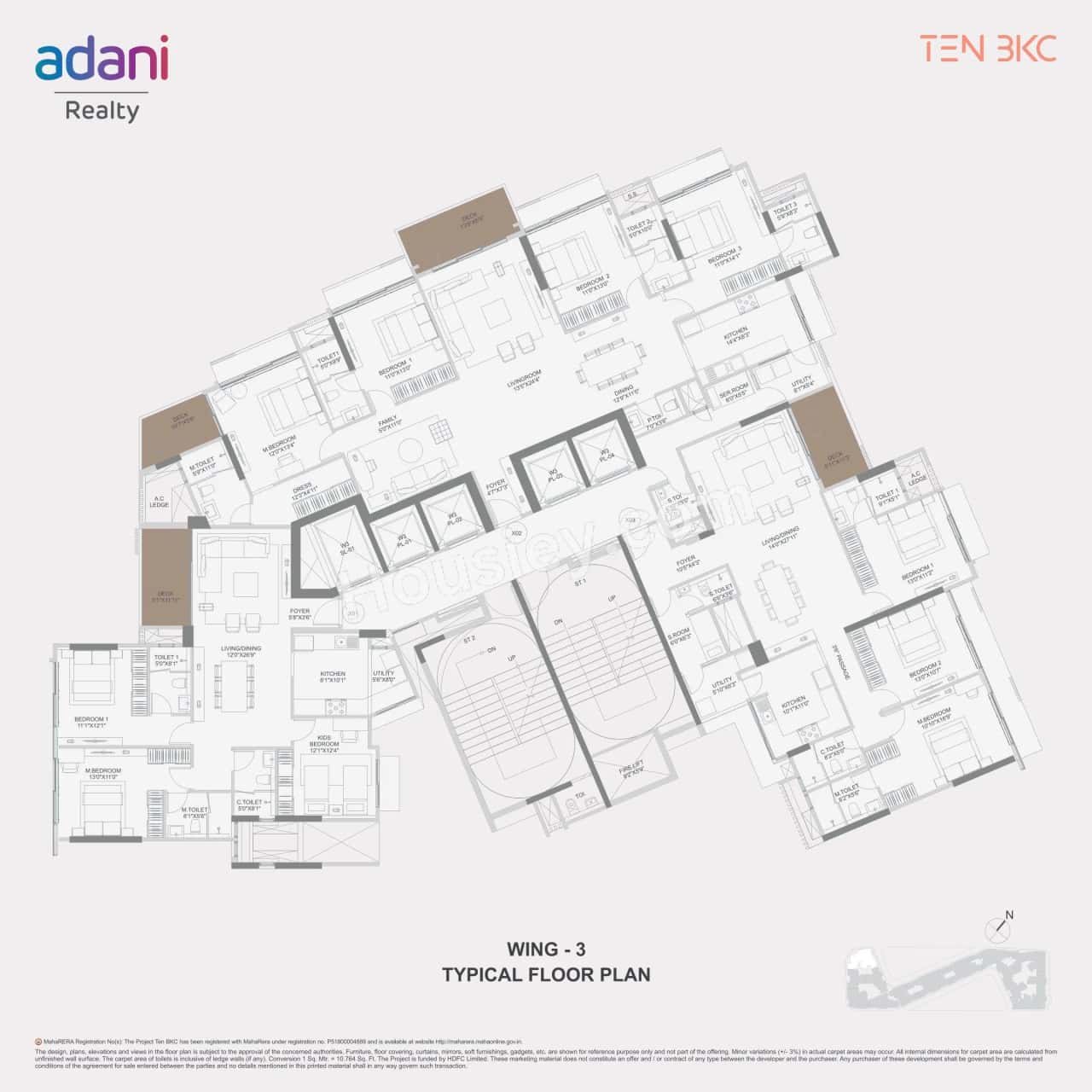Adani Ten BKC Floor plan 3