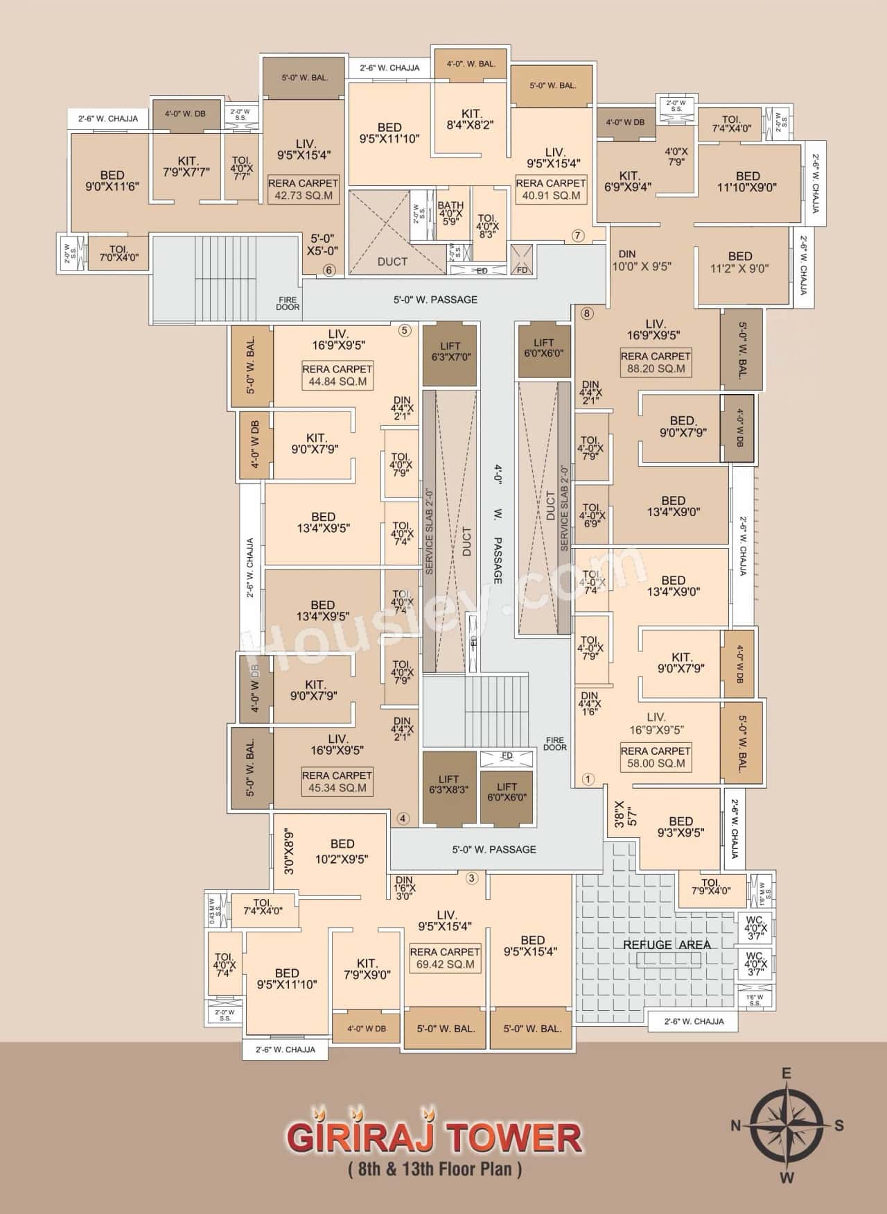 Agarwal Giriraj Tower Floor plan 1