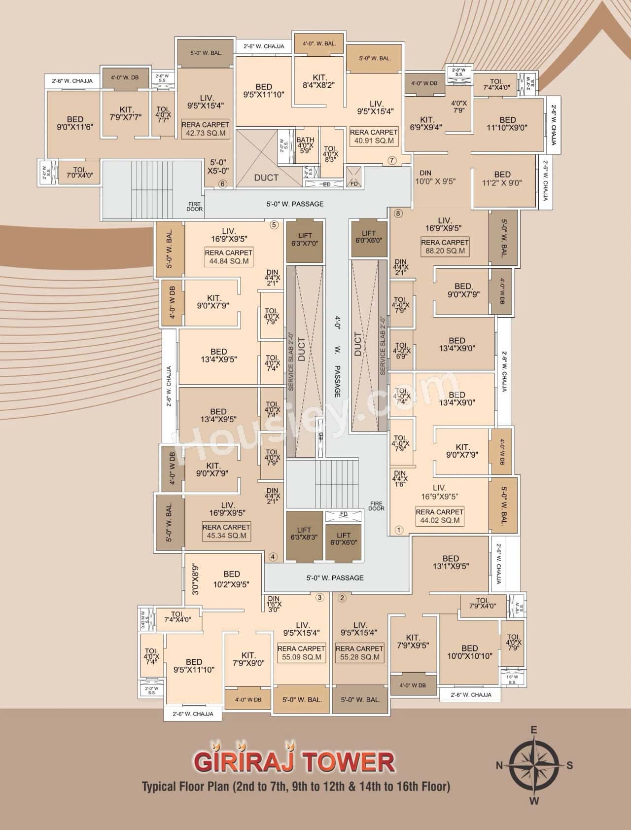 Agarwal Giriraj Tower Floor plan 2