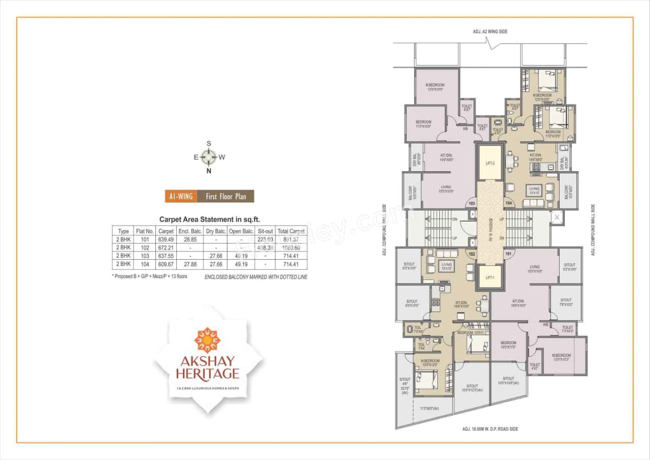 RR Lunkad Akshay Heritage Floor plan 1