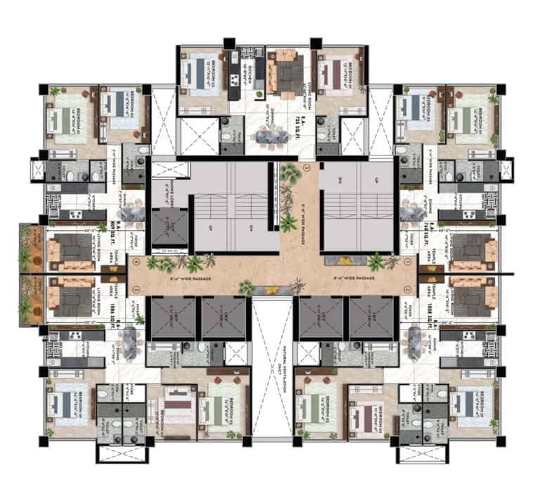 Shreeji Skyrise Floor plan 1