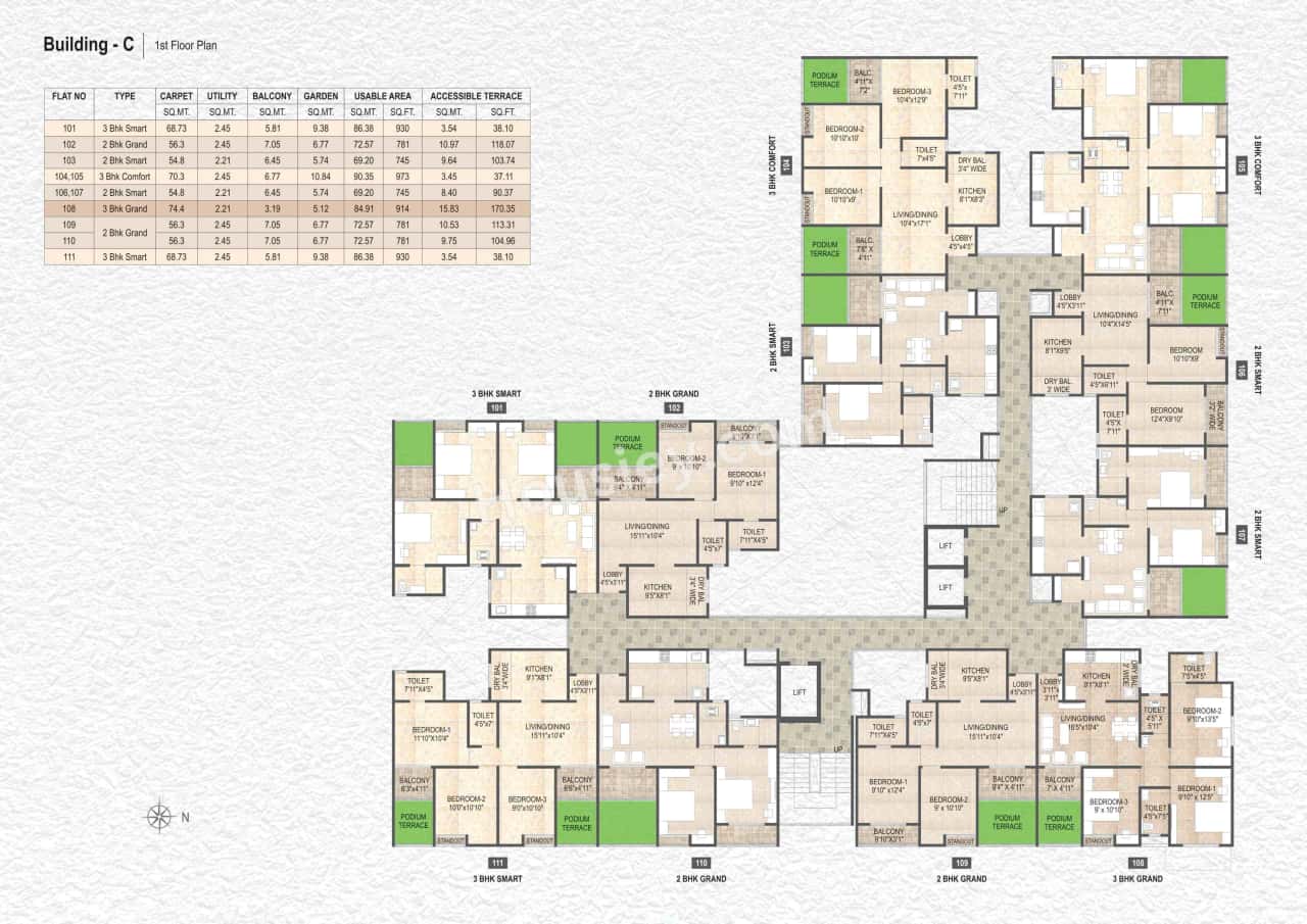 Destination Mangalam Marvel Floor plan 7