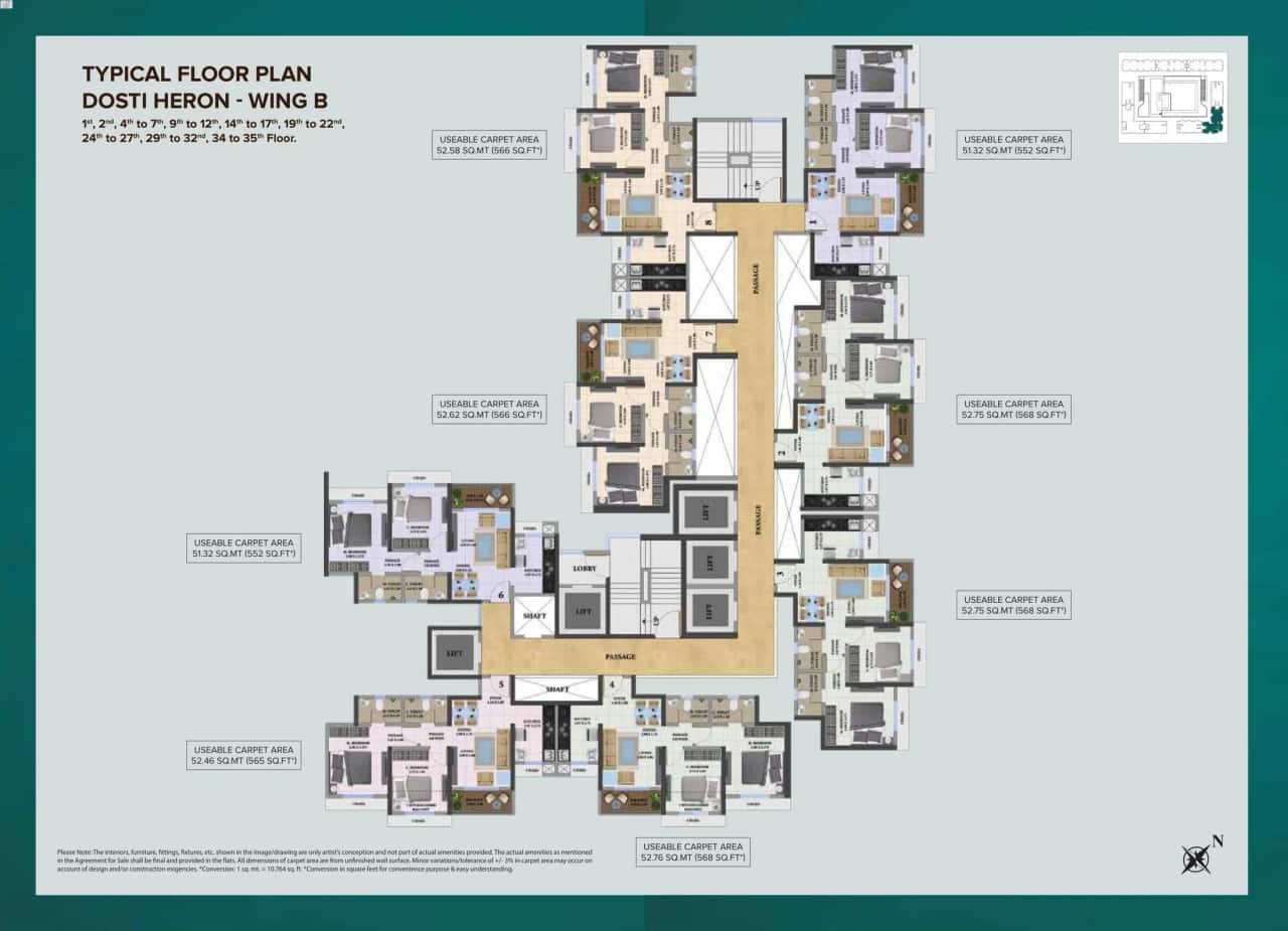 Dosti Nest Floor plan 1