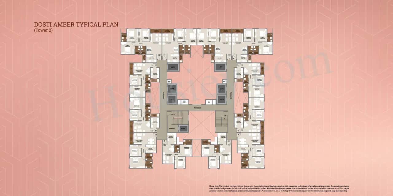 Dosti Planet North Floor plan 1