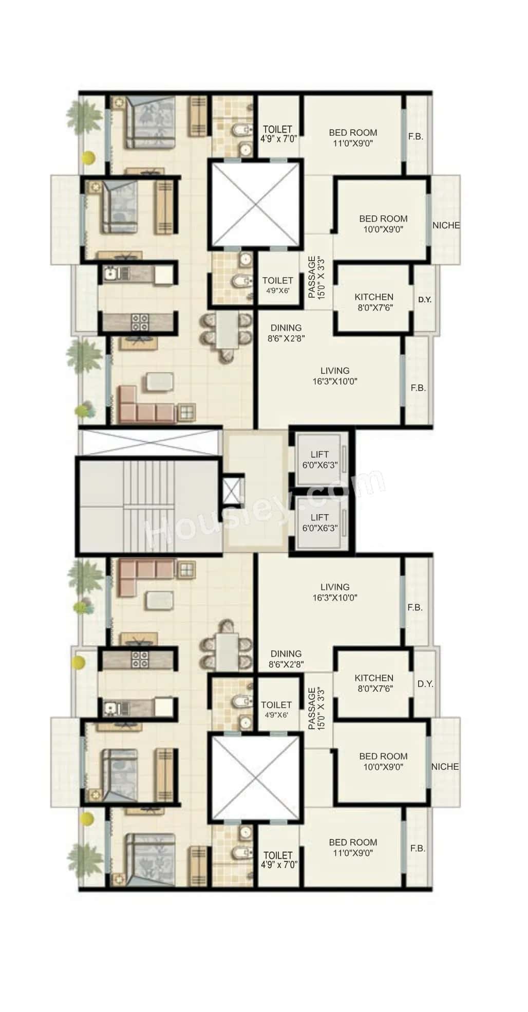 Ekta Parksville Floor plan 3
