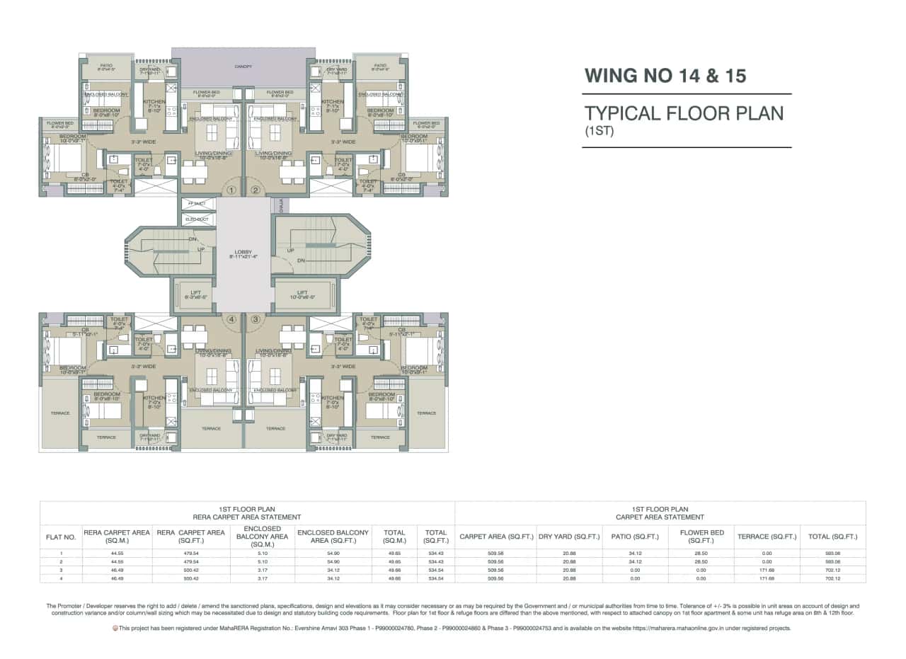 Evershine Amavi 303 Floor plan 1