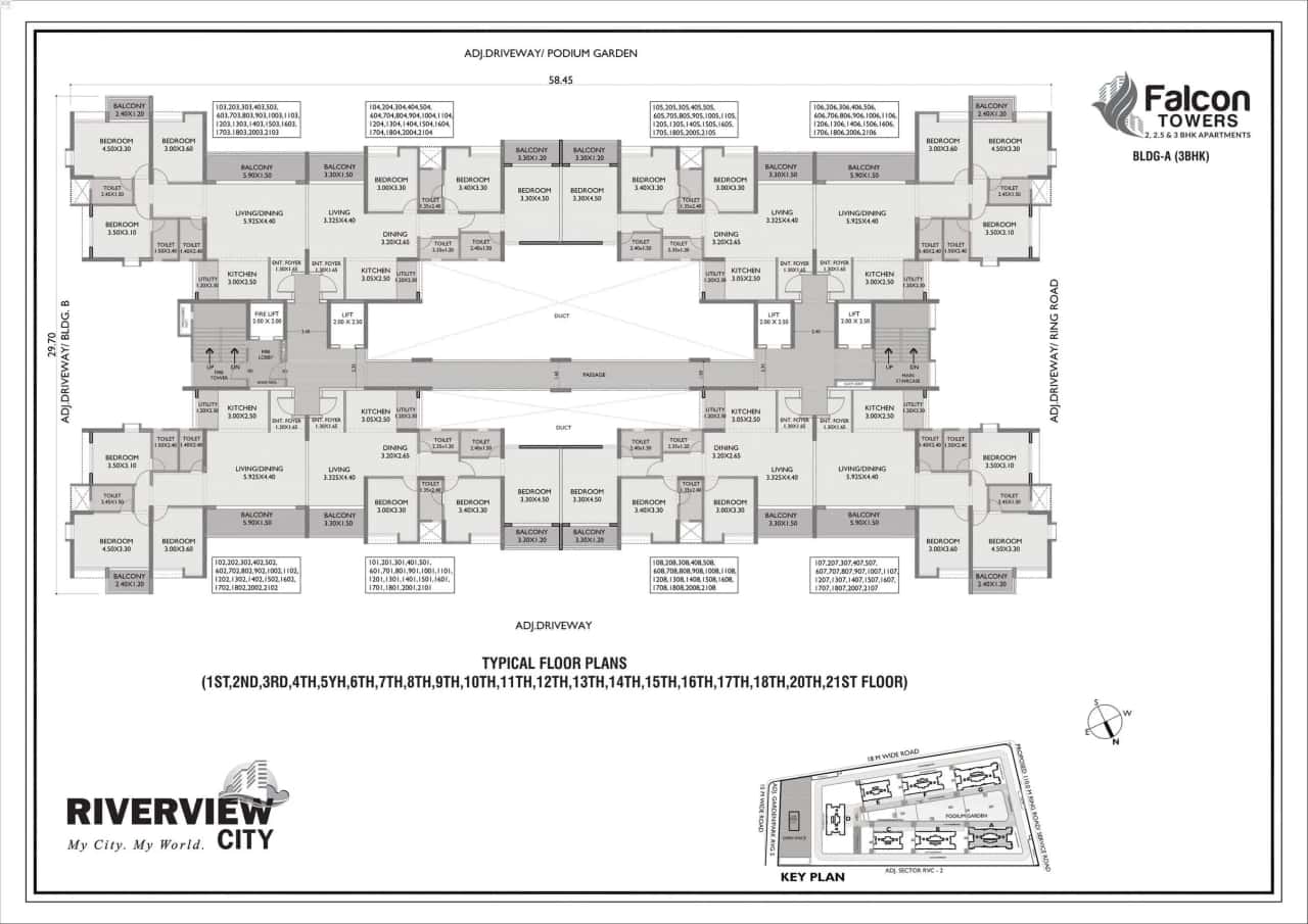 Riverview City Falcon Tower Floor plan 1