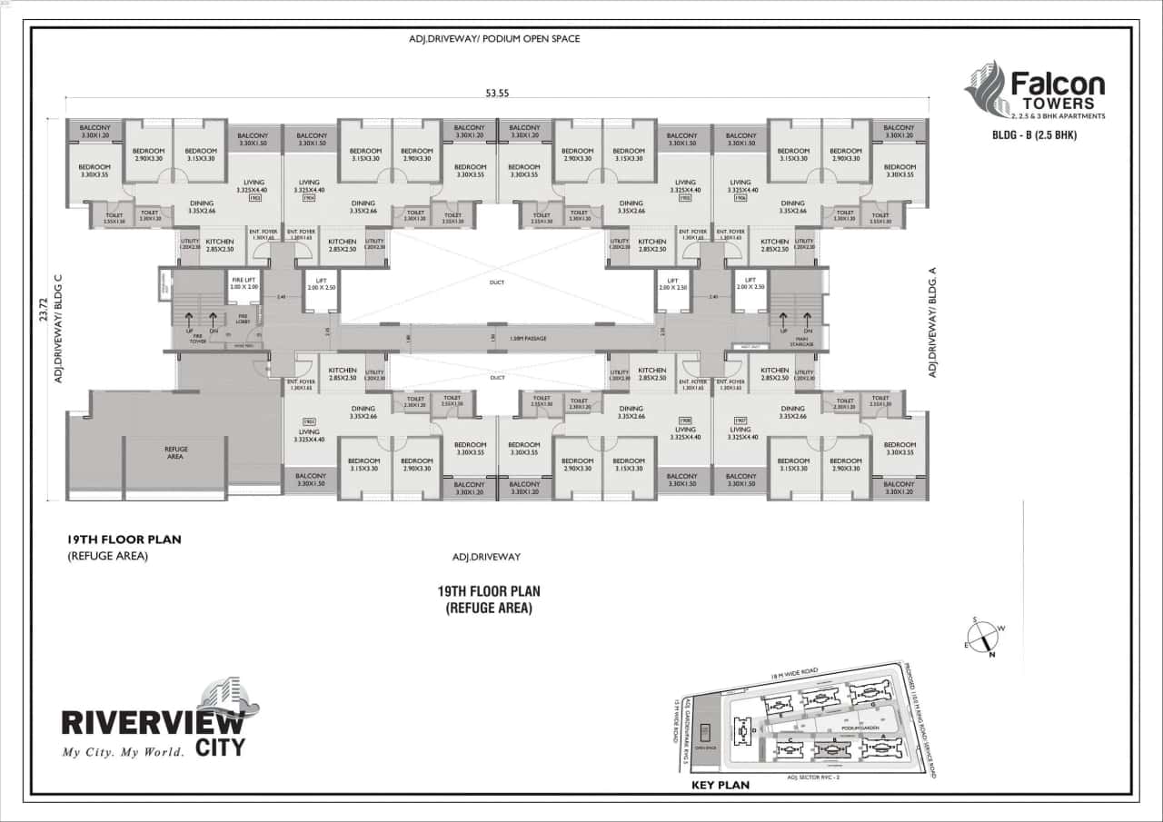 Riverview City Falcon Tower Floor plan 7