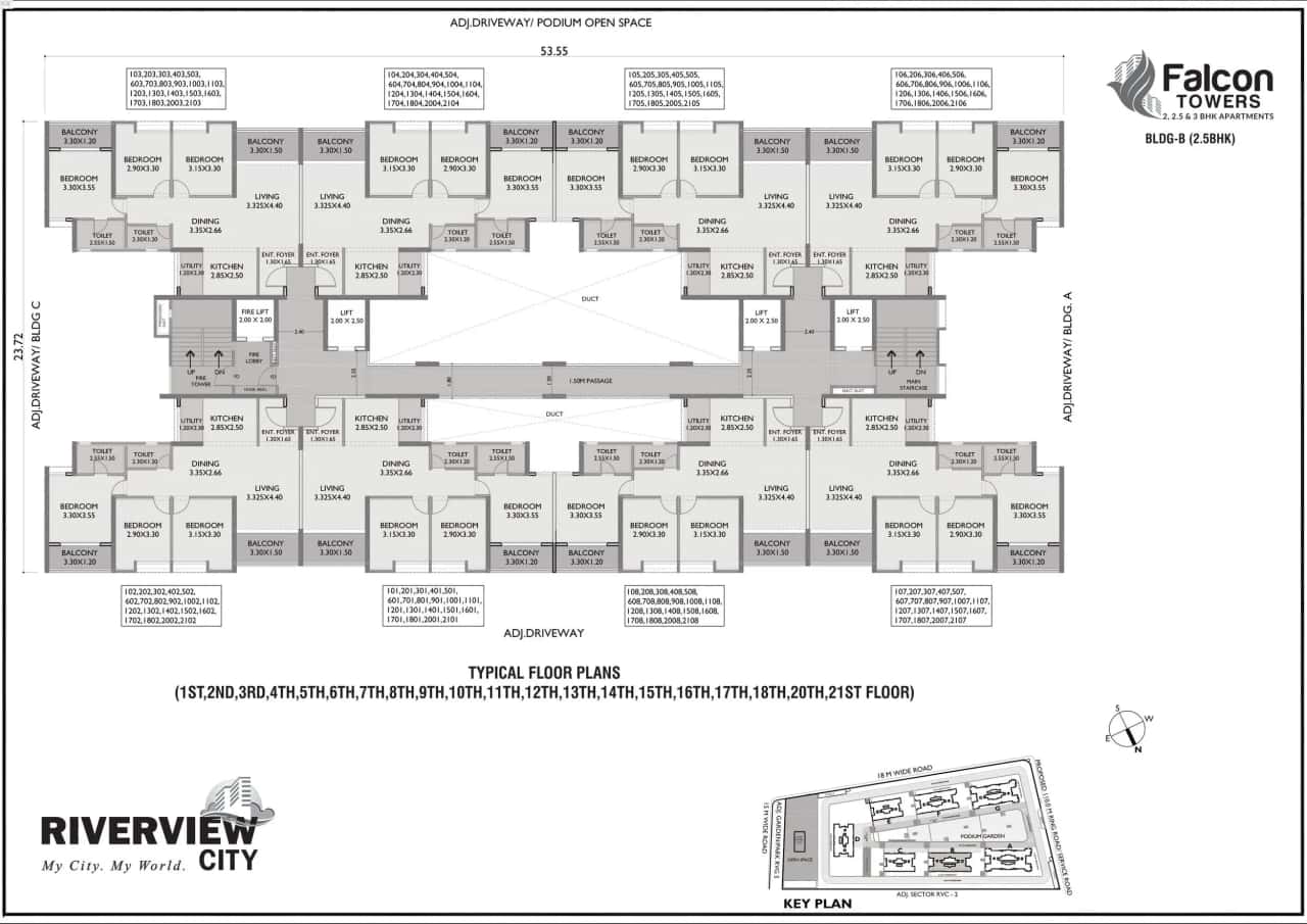 Riverview City Falcon Tower Floor plan 2