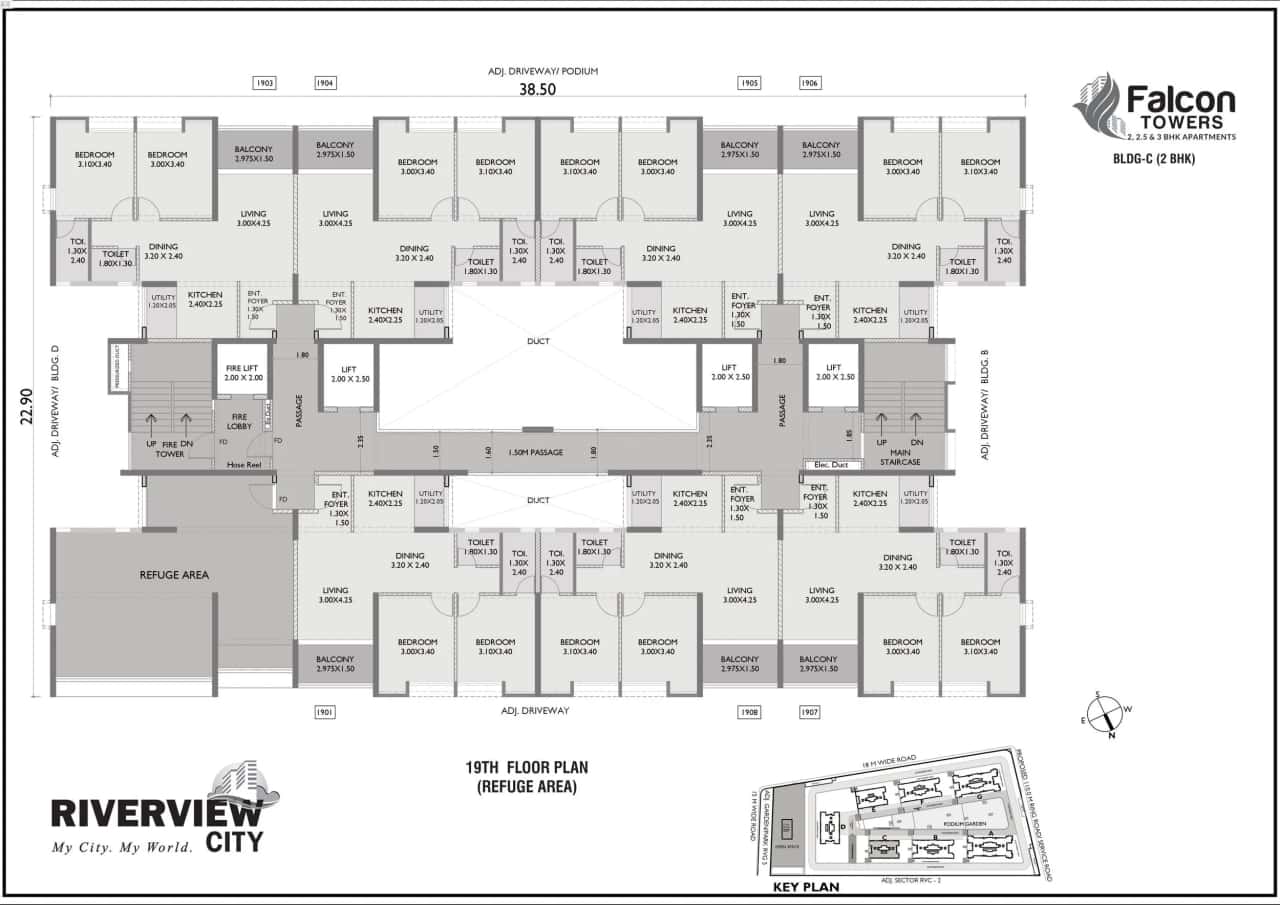 Riverview City Falcon Tower Floor plan 3