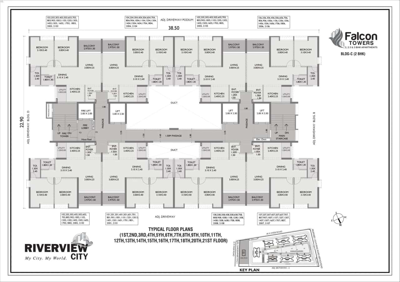 Riverview City Falcon Tower Floor plan 4