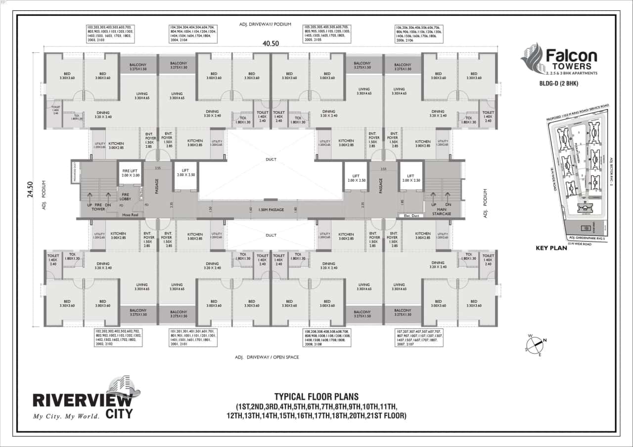 Riverview City Falcon Tower Floor plan 6