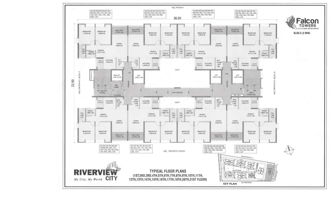 Riverview City Falcon Tower Floor plan 8