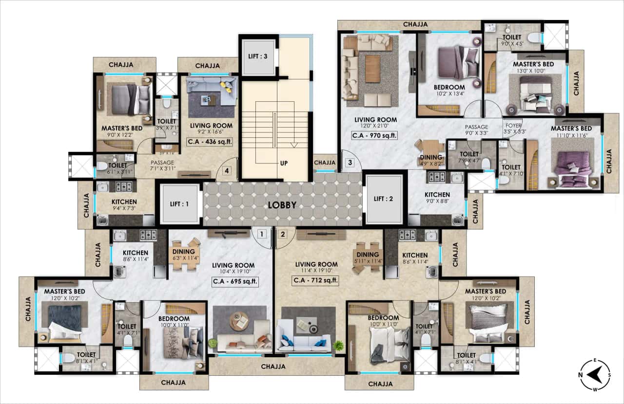 Vasundhara Geetanjali Paradise Floor plan 3