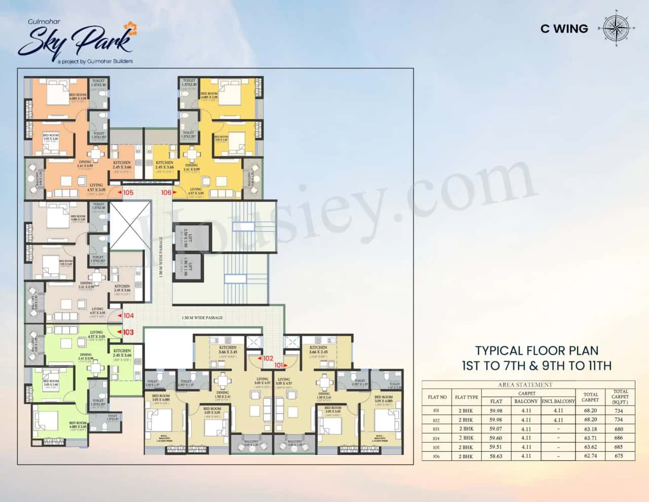 Gulmohar Sky Park Floor plan 2