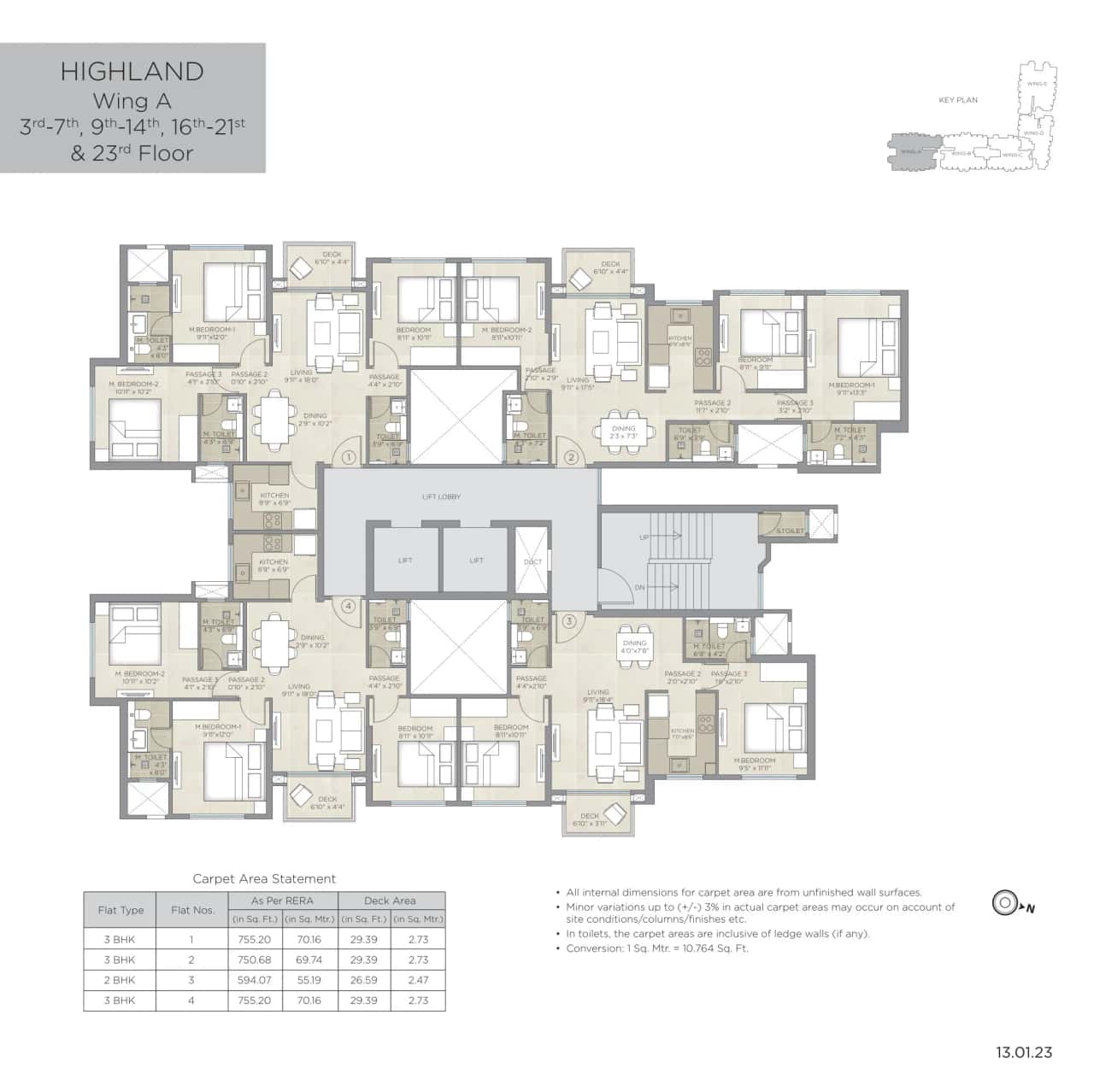 Hiranandani Highland Floor plan 3