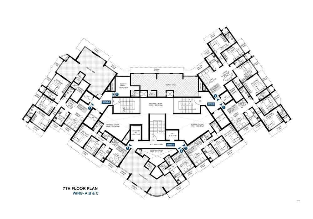Je&Vee Om Trimurti Floor plan 1