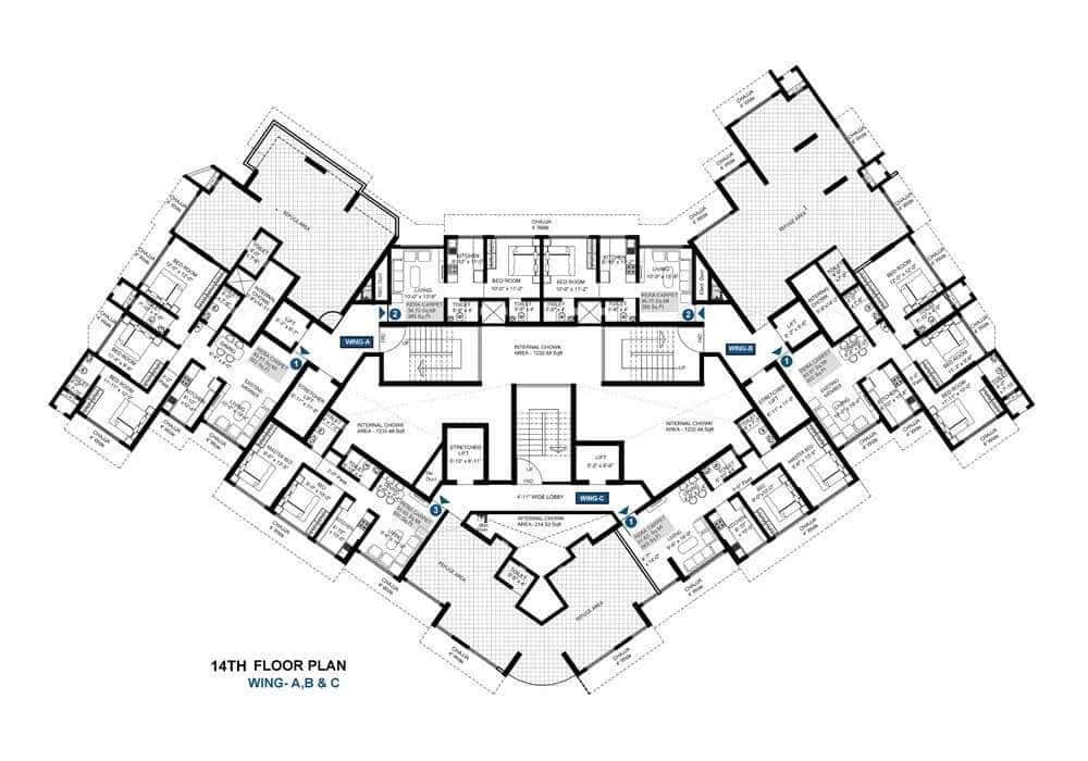 Je&Vee Om Trimurti Floor plan 2