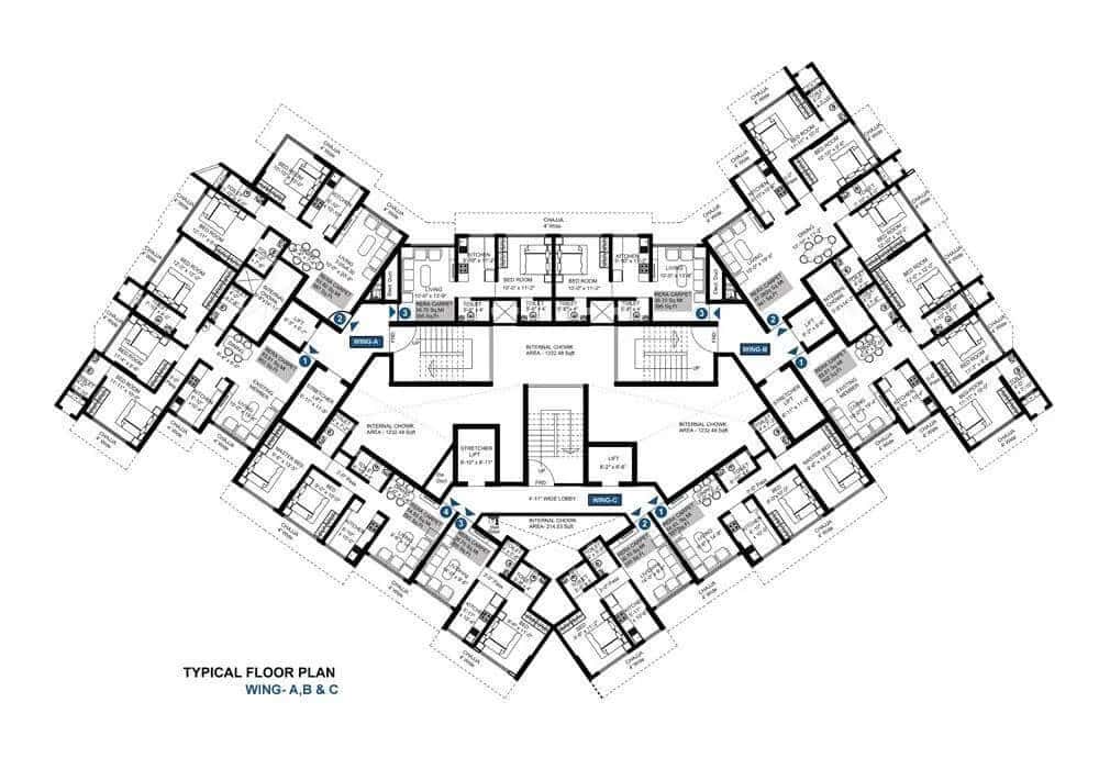 Je&Vee Om Trimurti Floor plan 3