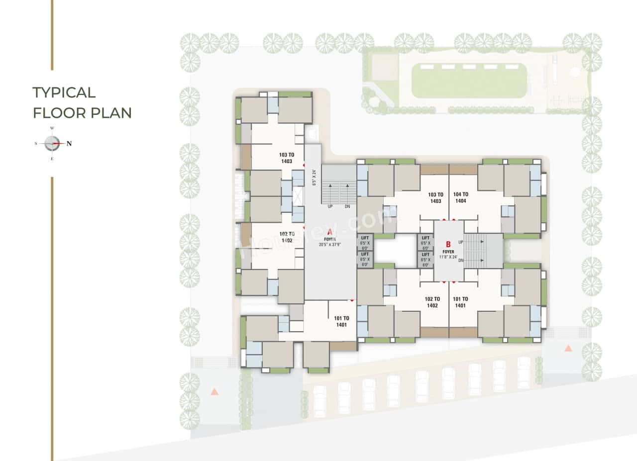 Kadamb Parisar Floor plan 1