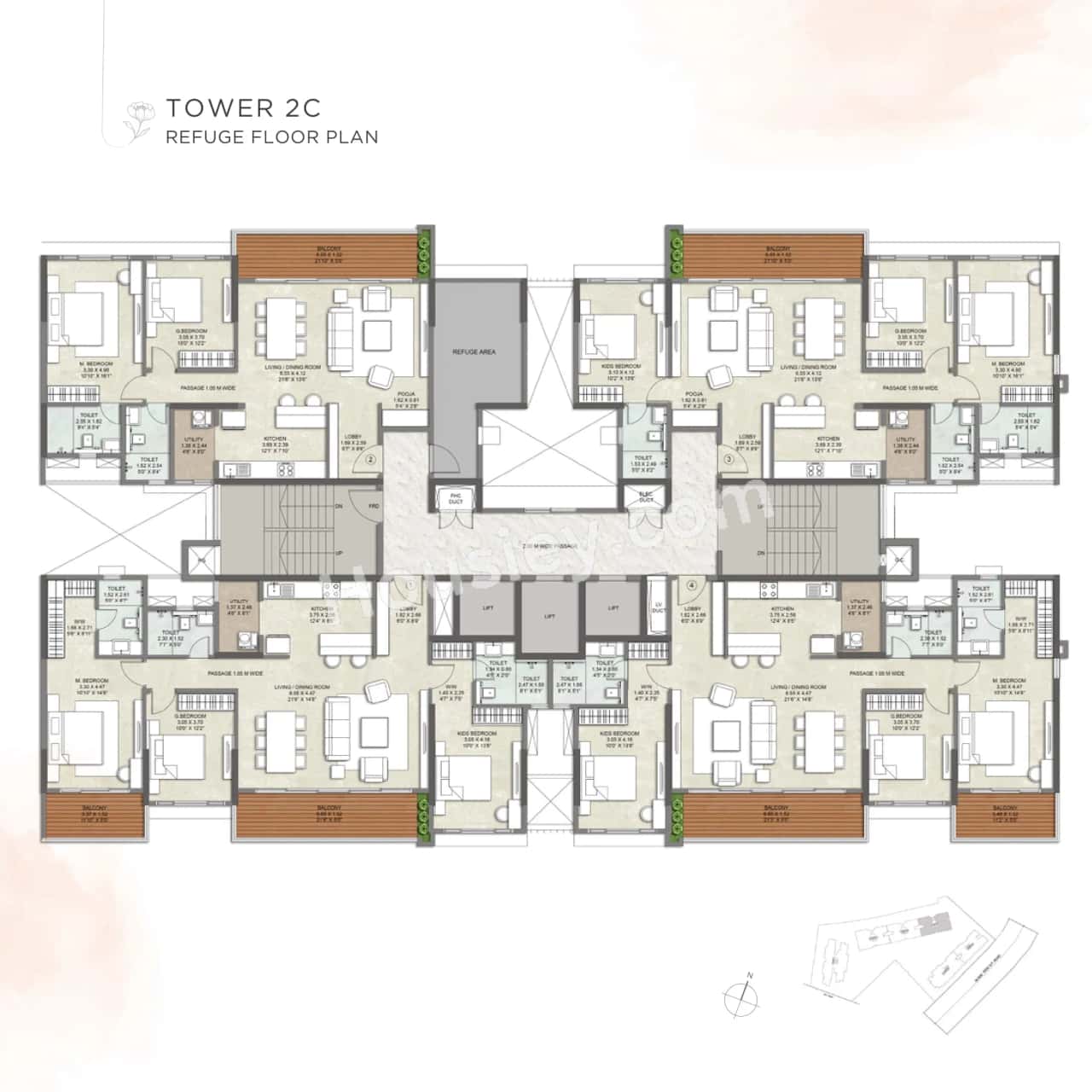 Kalpataru Blossoms Floor plan 16