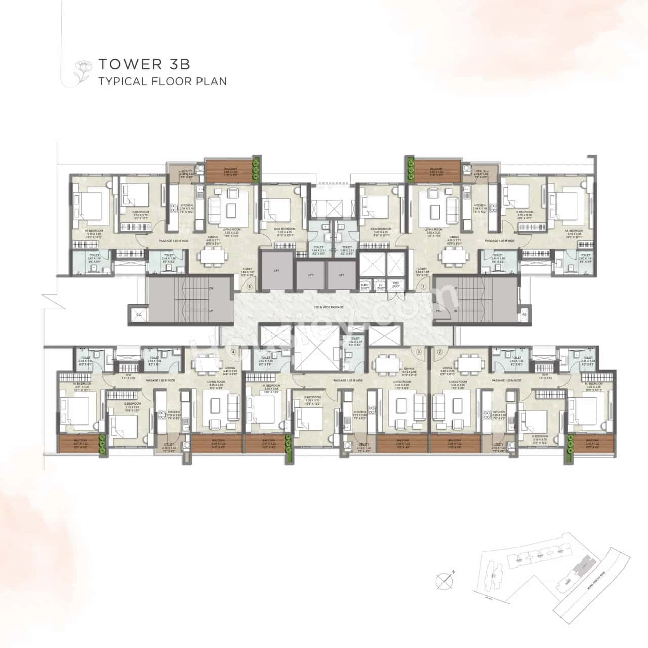 Kalpataru Blossoms Floor plan 25