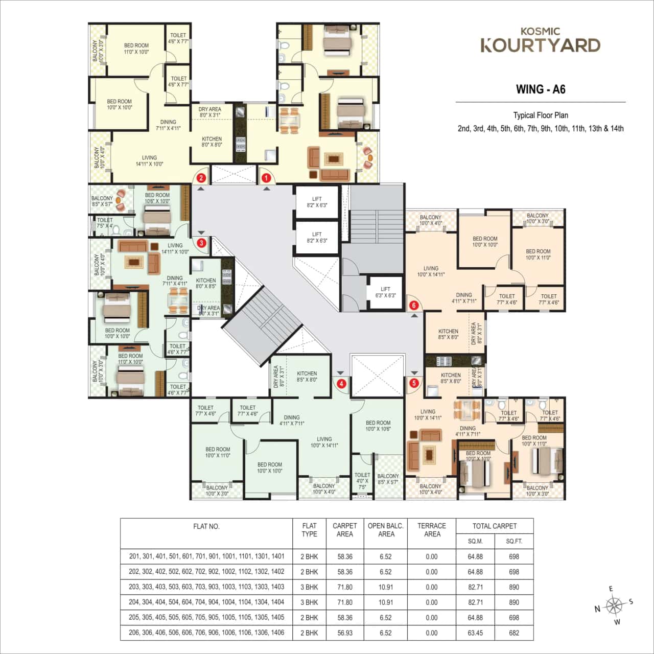 Triaa Kosmic kourtyard Floor plan 1