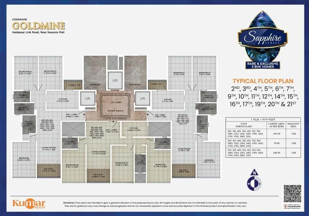 Kumar Goldmine Sapphire Floor plan 2