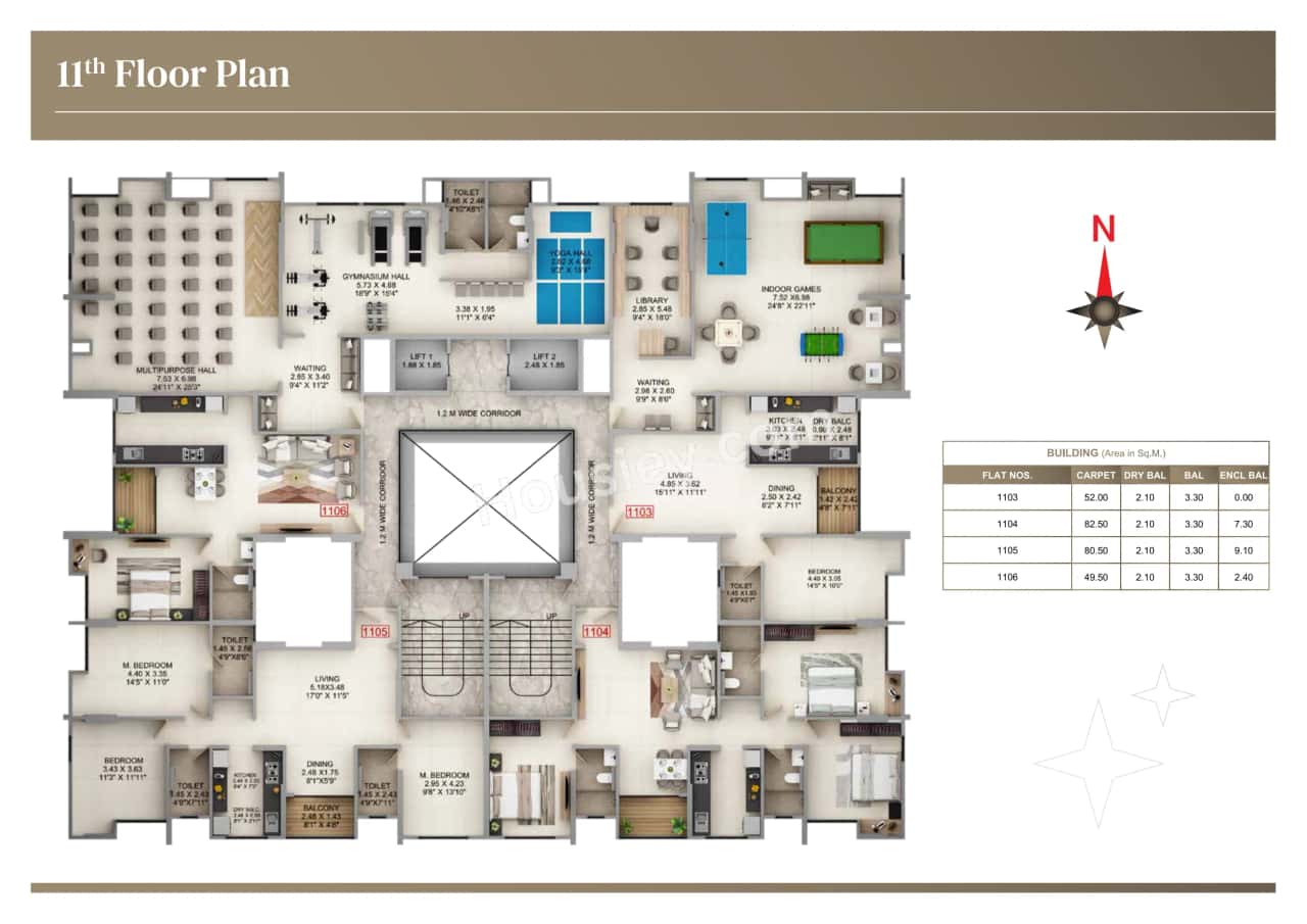 Kumar Panache Floor plan 1