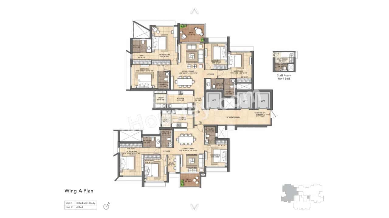 Lodha Bellevue Floor plan 1