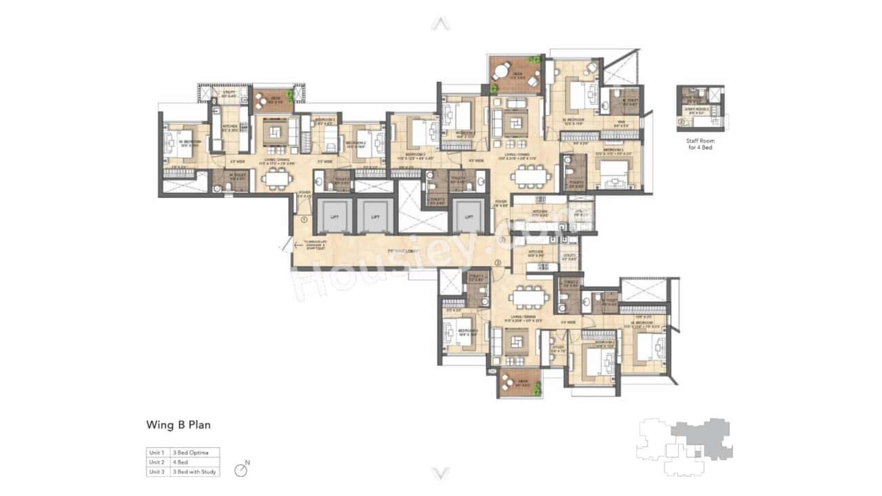 Lodha Bellevue Floor plan 3