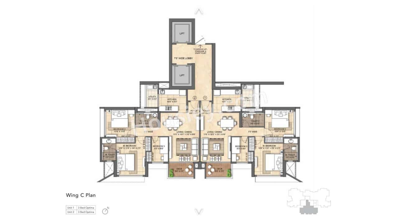 Lodha Bellevue Floor plan 2