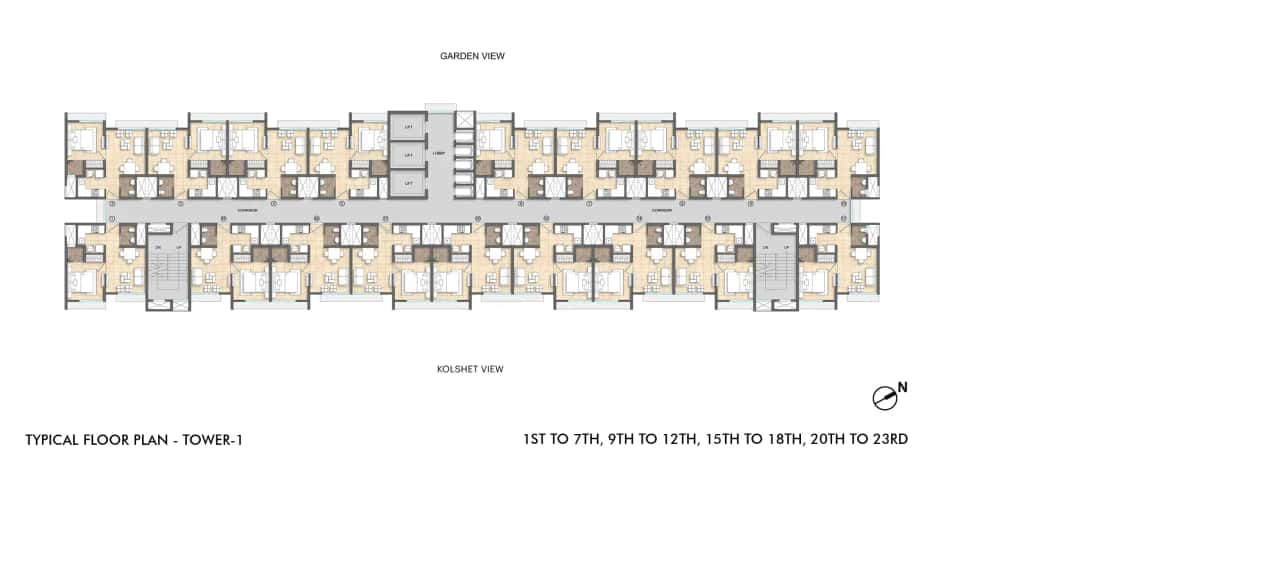 Lodha Crown Kolshet Floor plan 1