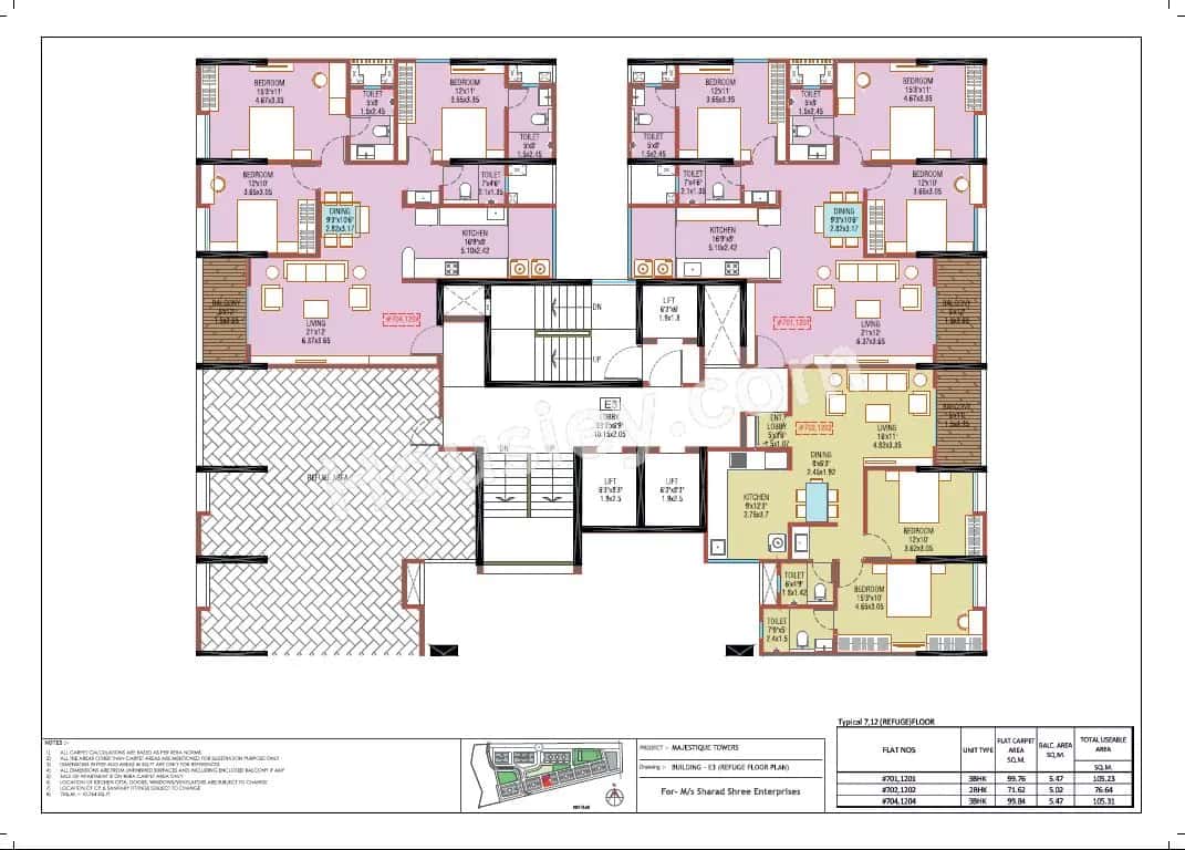Majestique Towers East Floor plan 2
