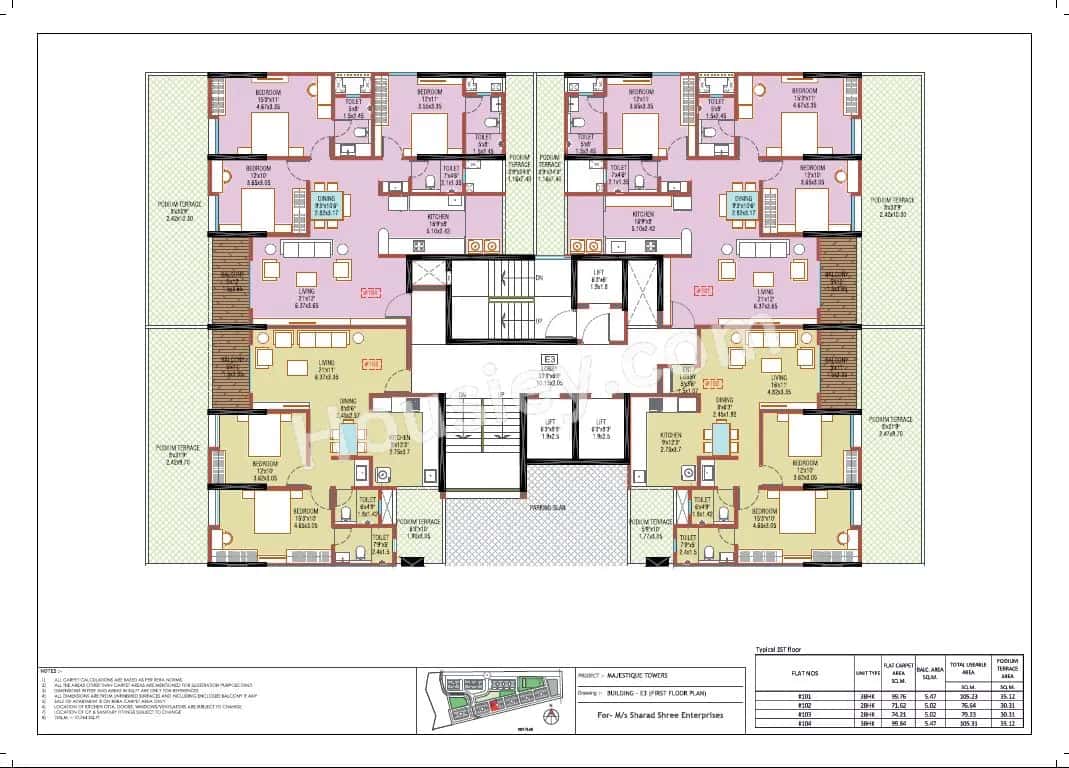 Majestique Towers East Floor plan 3