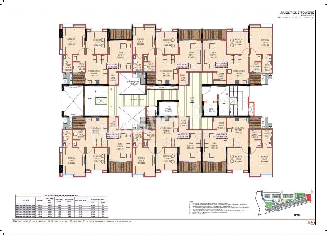 Majestique Towers East Floor plan 4