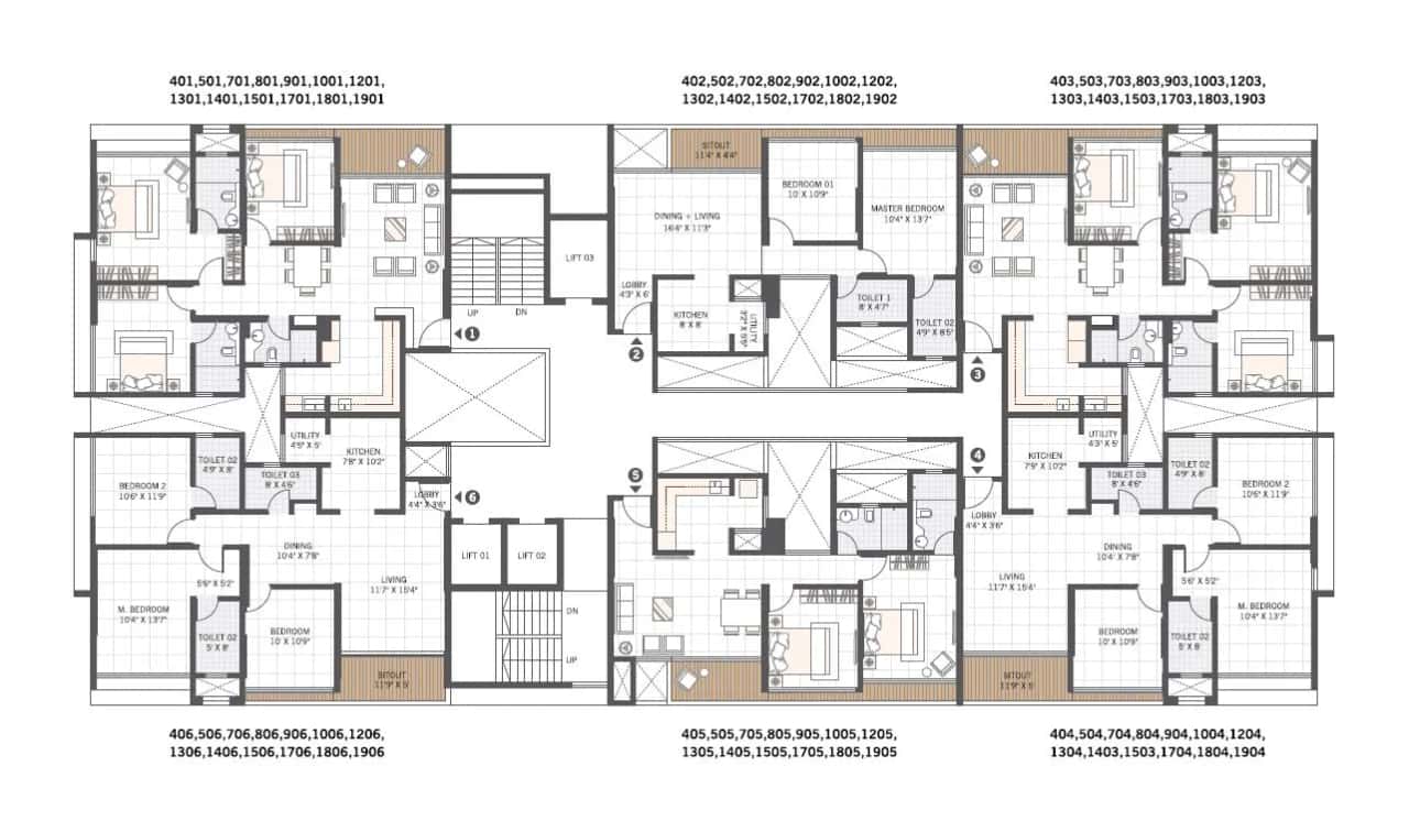Manav La Moda Floor plan 3