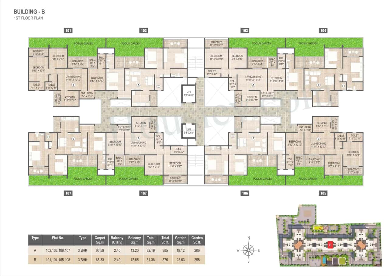 Mangalam Breeze Floor plan 3
