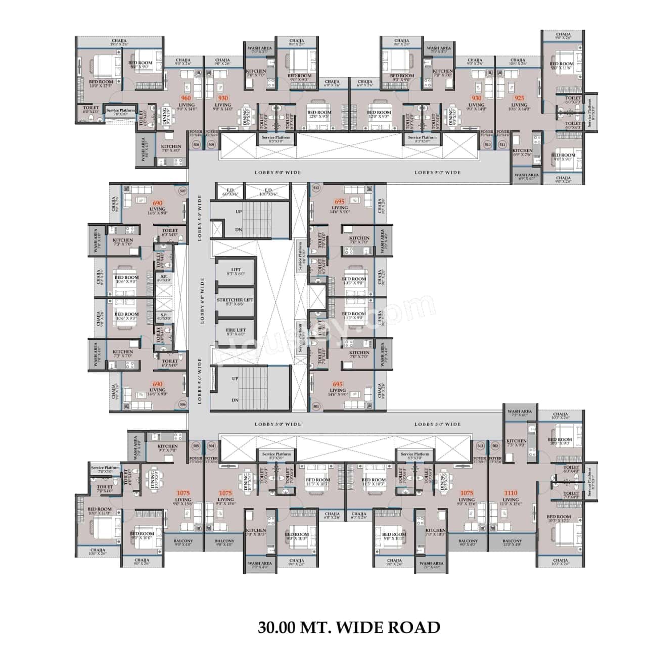 NMS 17 West Floor plan 4