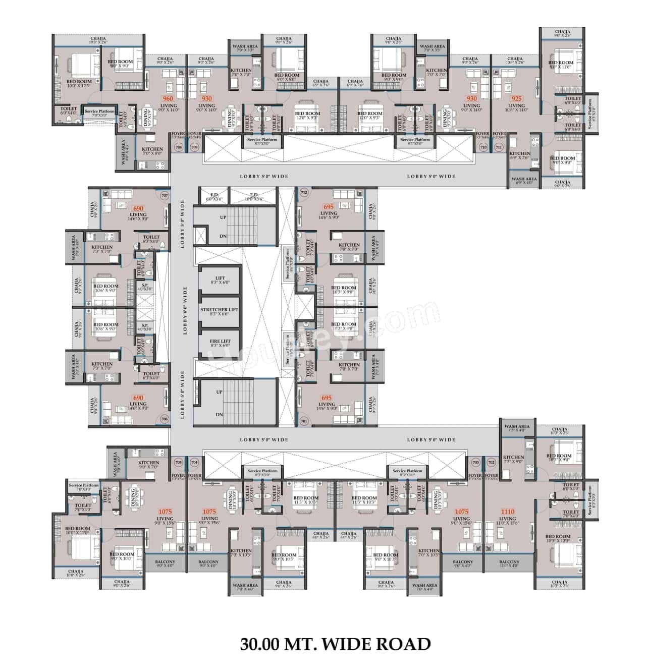 NMS 17 West Floor plan 7