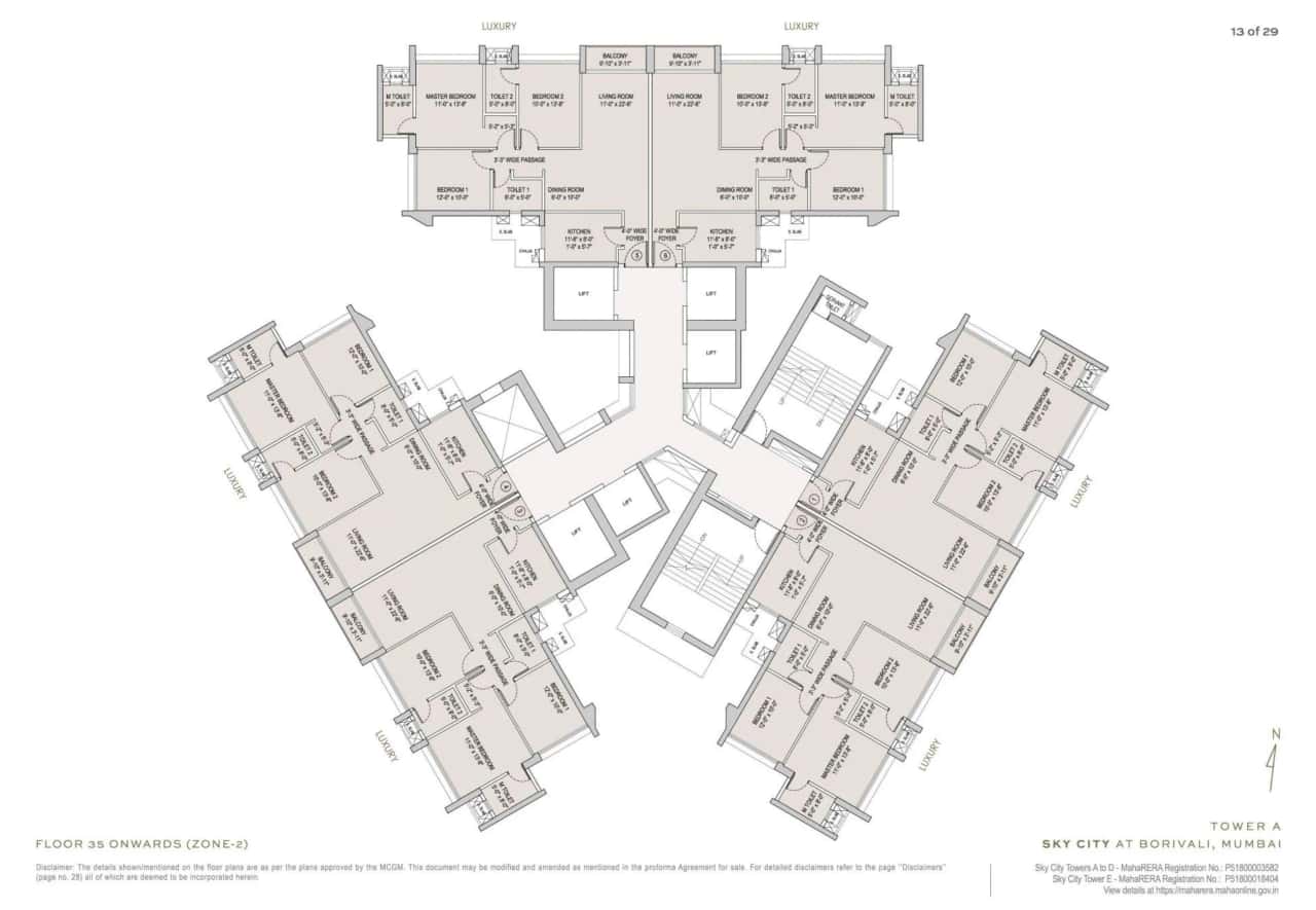 Oberoi Sky City Floor plan 3