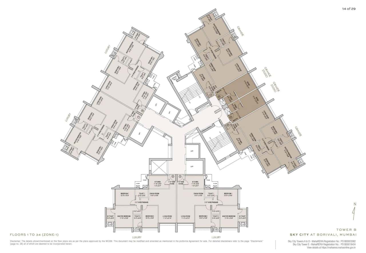 Oberoi Sky City Floor plan 4