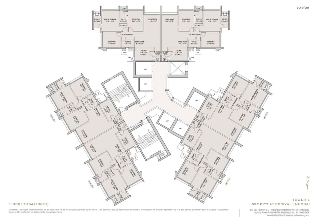 Oberoi Sky City Floor plan 11