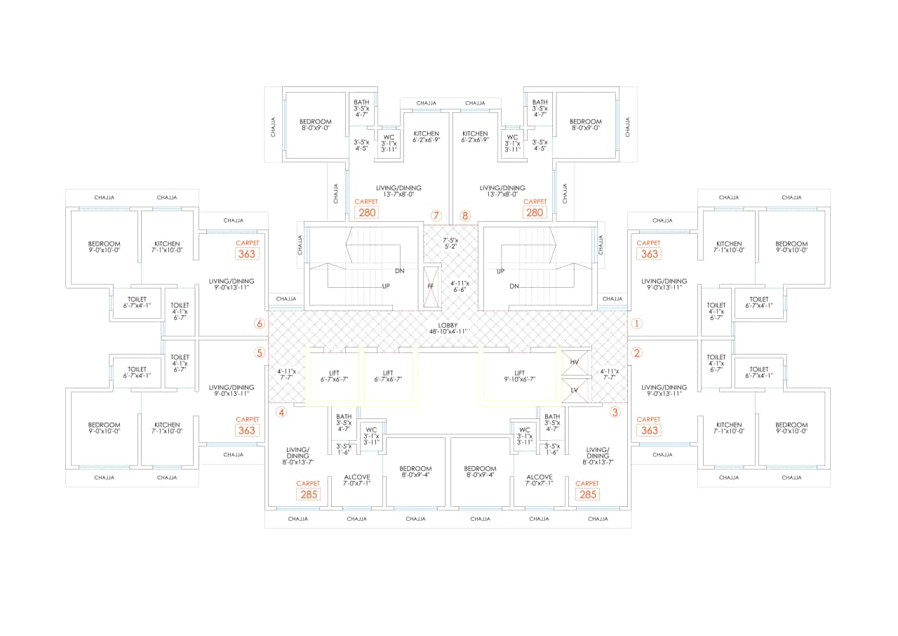 Poonam Sky City Floor plan 1