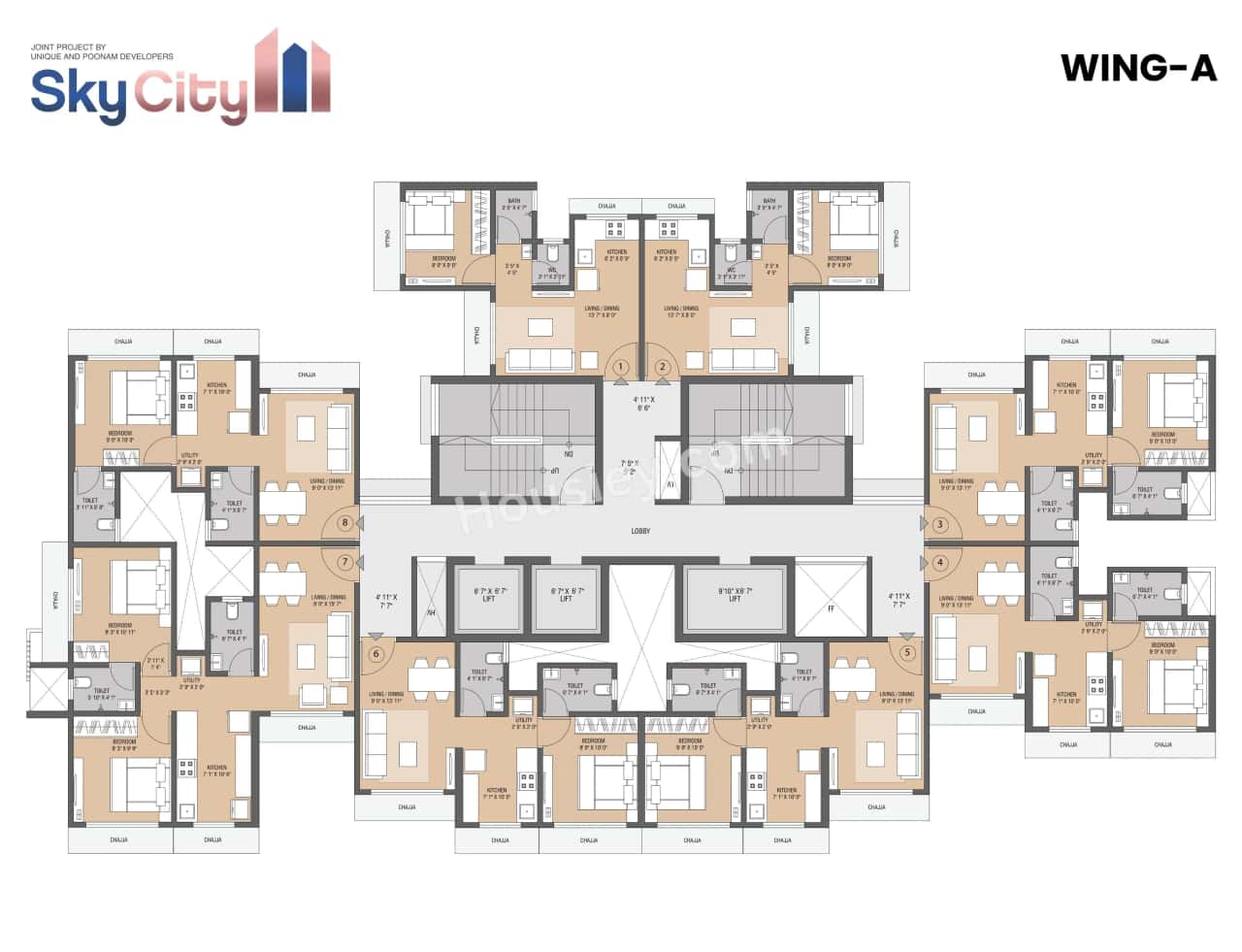 Poonam Sky City Floor plan 2